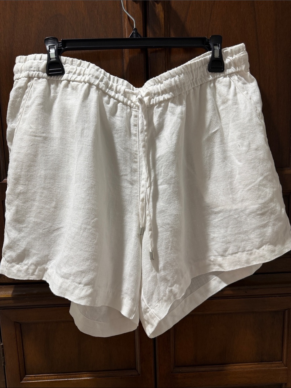 Tommy Bahama White Linen Drawstring Shorts